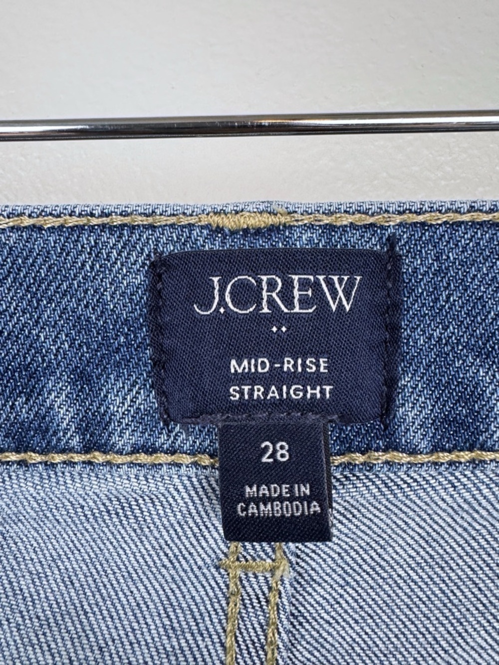 J. Crew Mid-Rise Straight Leg Jeans All Day Stretch Size 28 NWOT - Picture 8 of 9